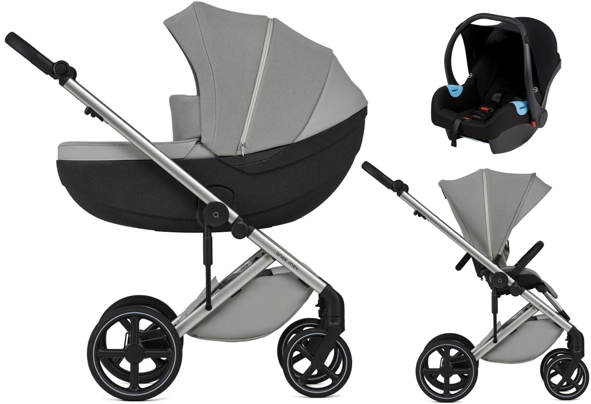 Детская коляска Anex Mev 3 в 1 с рюкзаком и автокресло Biuco BC100B kite