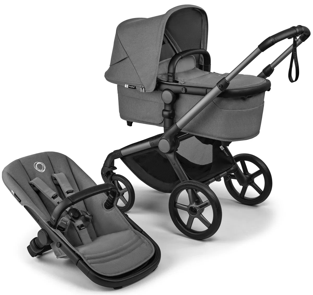 Коляска Bugaboo Fox 5 Renew complete 2 в 1 Graphite/Moon Grey-Moon Grey
