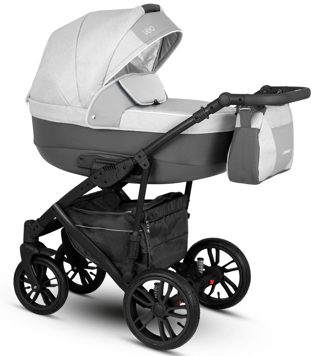 Детская коляска Camarelo Veo 3 в 1 WVEO-04 св. серый-св.серая экокожа