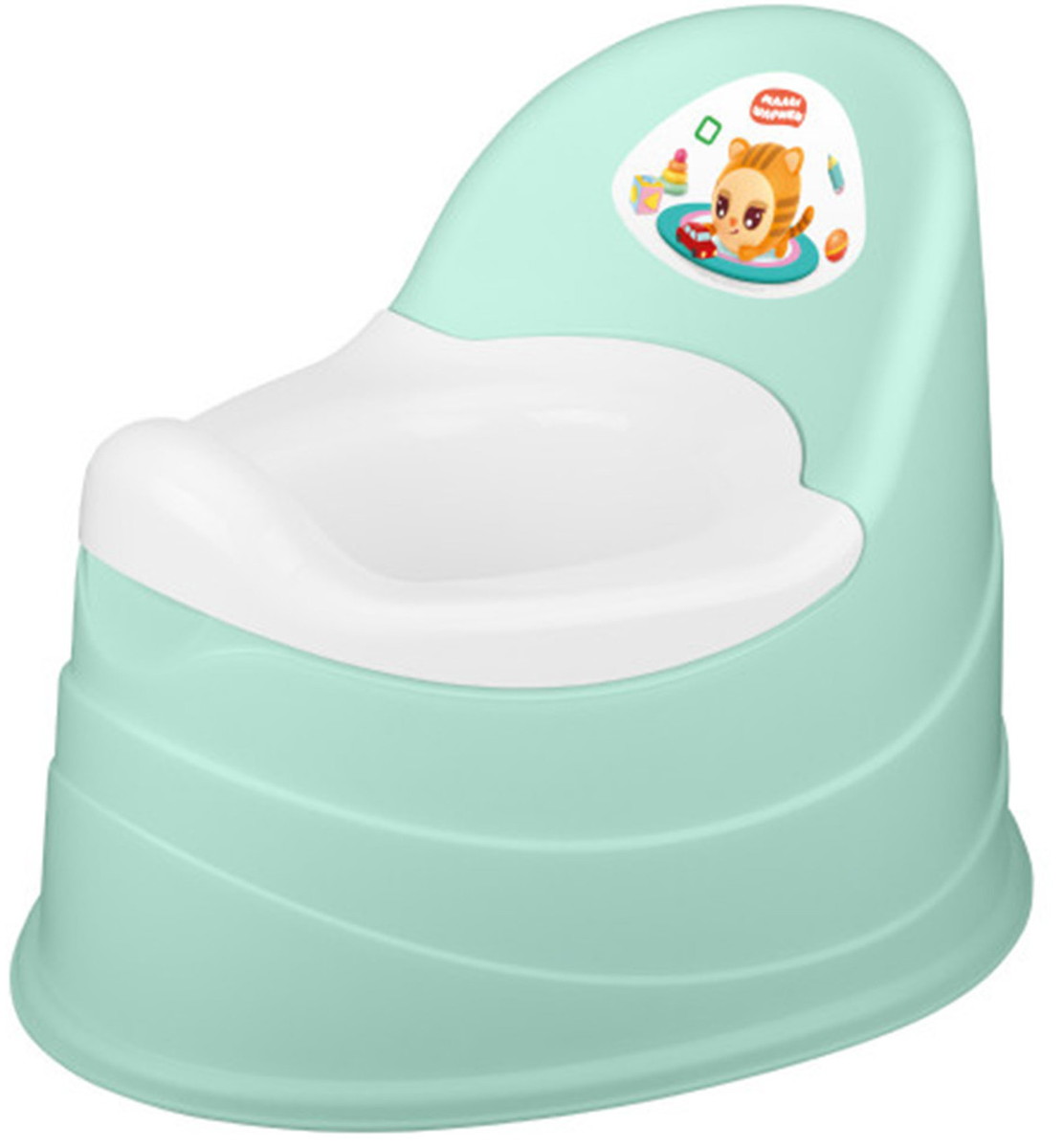 Детский горшок Малышарики со вставкой 431337309 зеленый