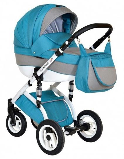 Детская коляска Alis Lambada 2 в 1 La11 синий лен+серый