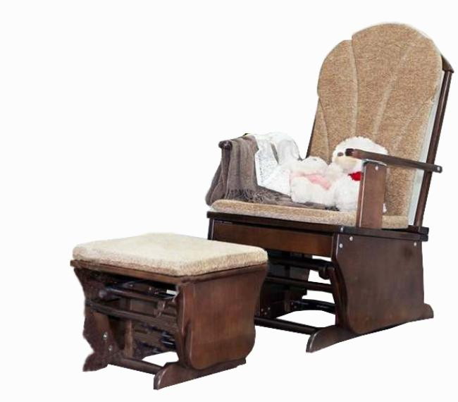 Кресло-качалка Красная Звезда С 254 с подставкой для ног Шоколад