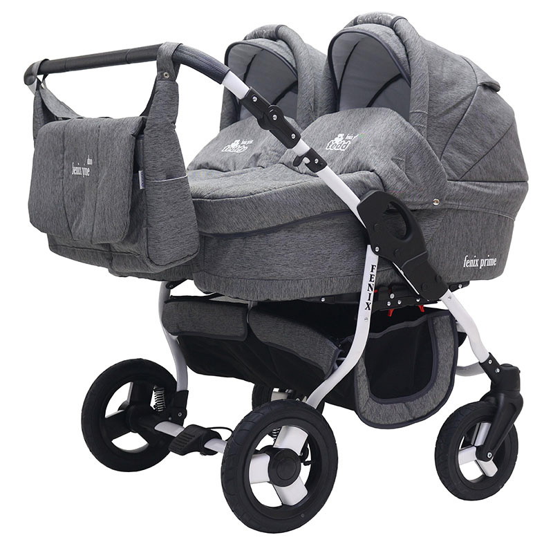 Детская коляска Teddy (BartPlast) Fenix Duo Prime 2 в 1 02 черный джинс