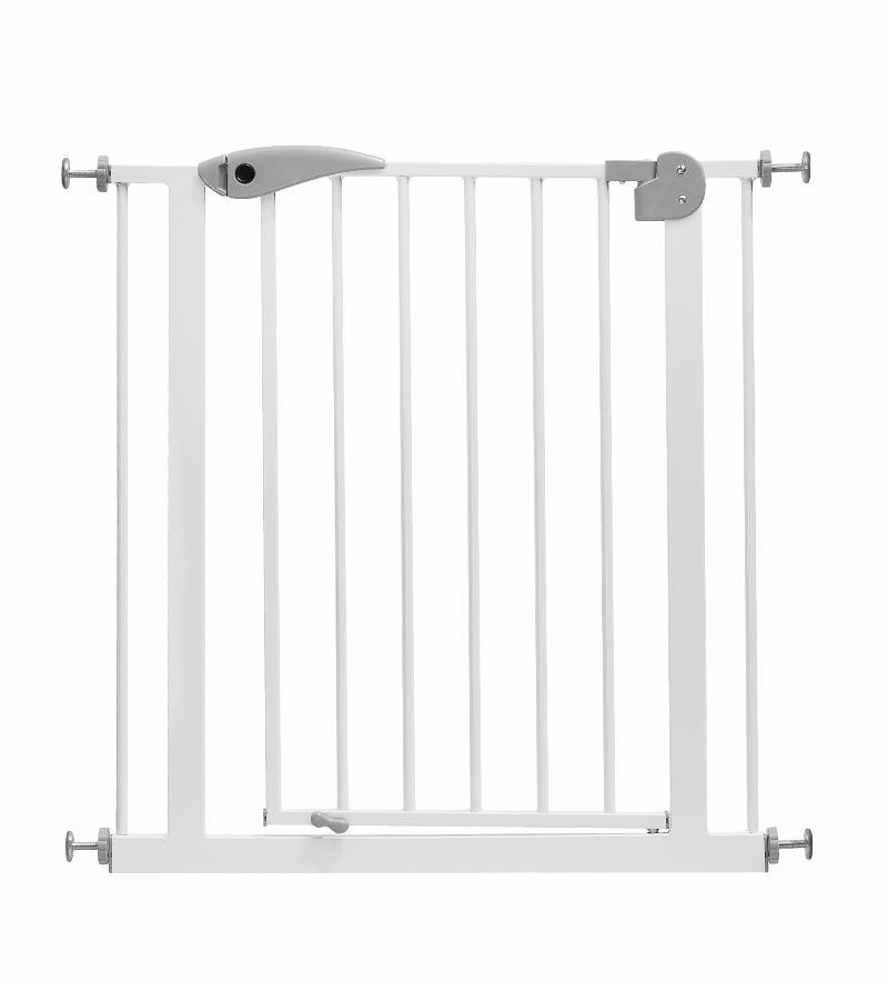 Барьер-калитка для дверного проема BabySafe (75-85 cm) XY-008 бел-сер металл