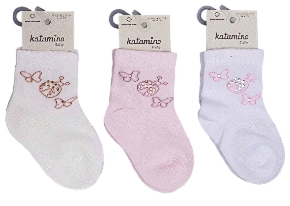 Носки Katamino со стразами для девочки в ассортименте 1 пара 63017 K 12