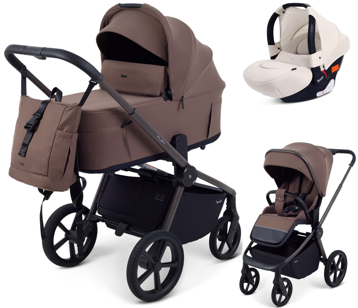 Детская коляска Rant Flex Forma 3 в 1 RA124 с автокреслом Cruise Beige Beige Бежевый