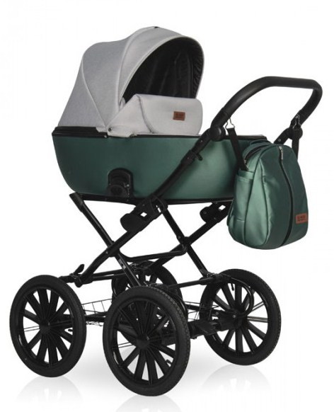 Детская коляска Riko Basic Ozon Shine Prestige 2 в 1 05 изумруд-серый