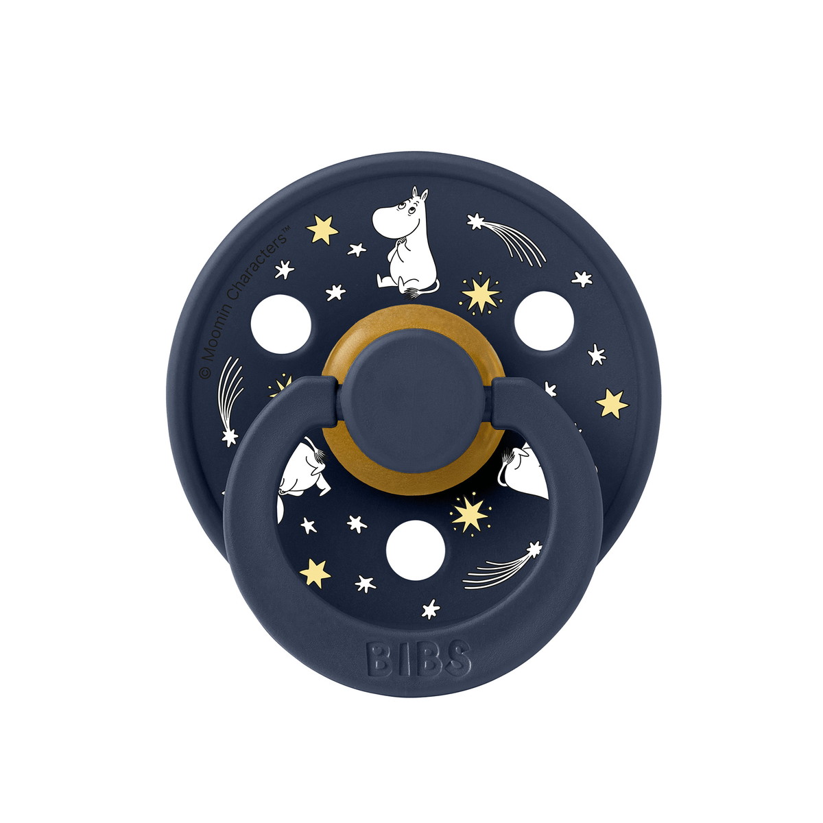 Пустышка латексная Bibs x Moomin Colour - Good Night, 0+ мес. 10029259 Deep Space
