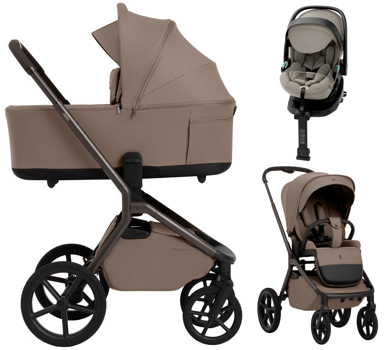 Коляска 4 в 1 Sweet Baby SBL Orso New + автокресло Premier Plus Begie New Dark Beige