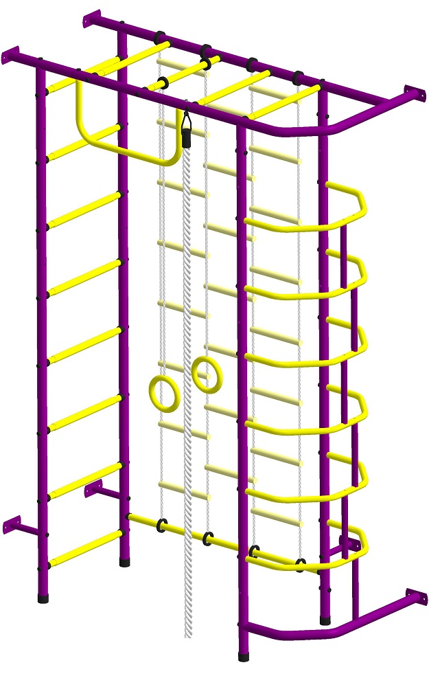 Детский спортивный комплекс Пионер 9Л пурпурно/жёлтый