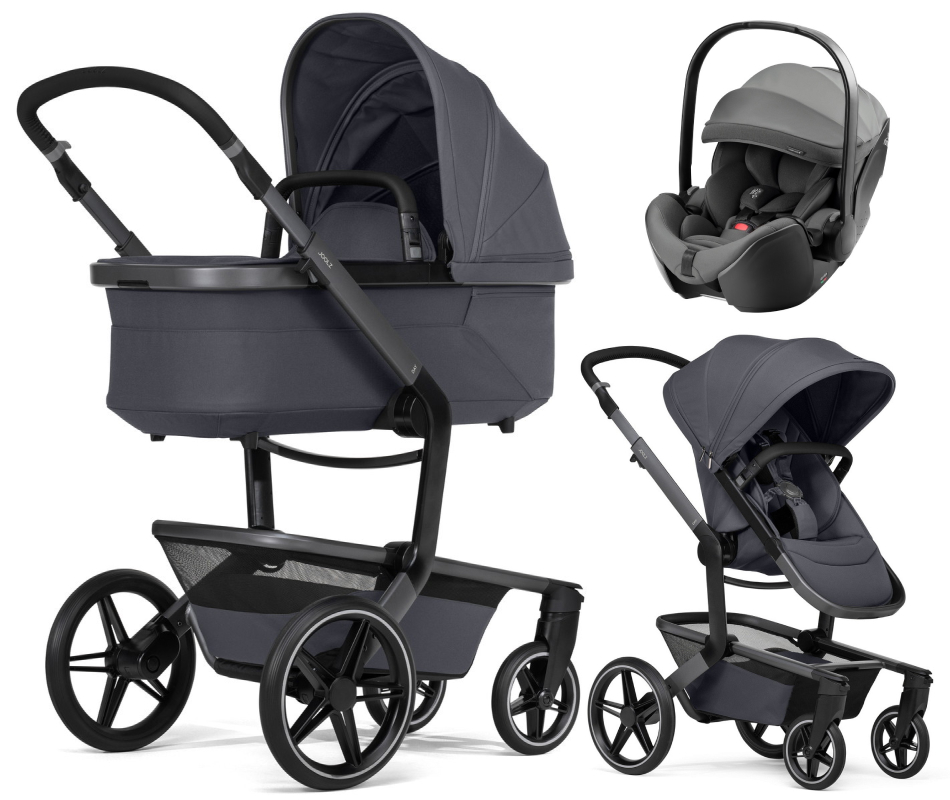 Детская коляска 3 в 1 Joolz Day 5 и автокресло Britax Roemer Baby-Safe Pro Style Mineral Grey без адаптеров Stone Grey