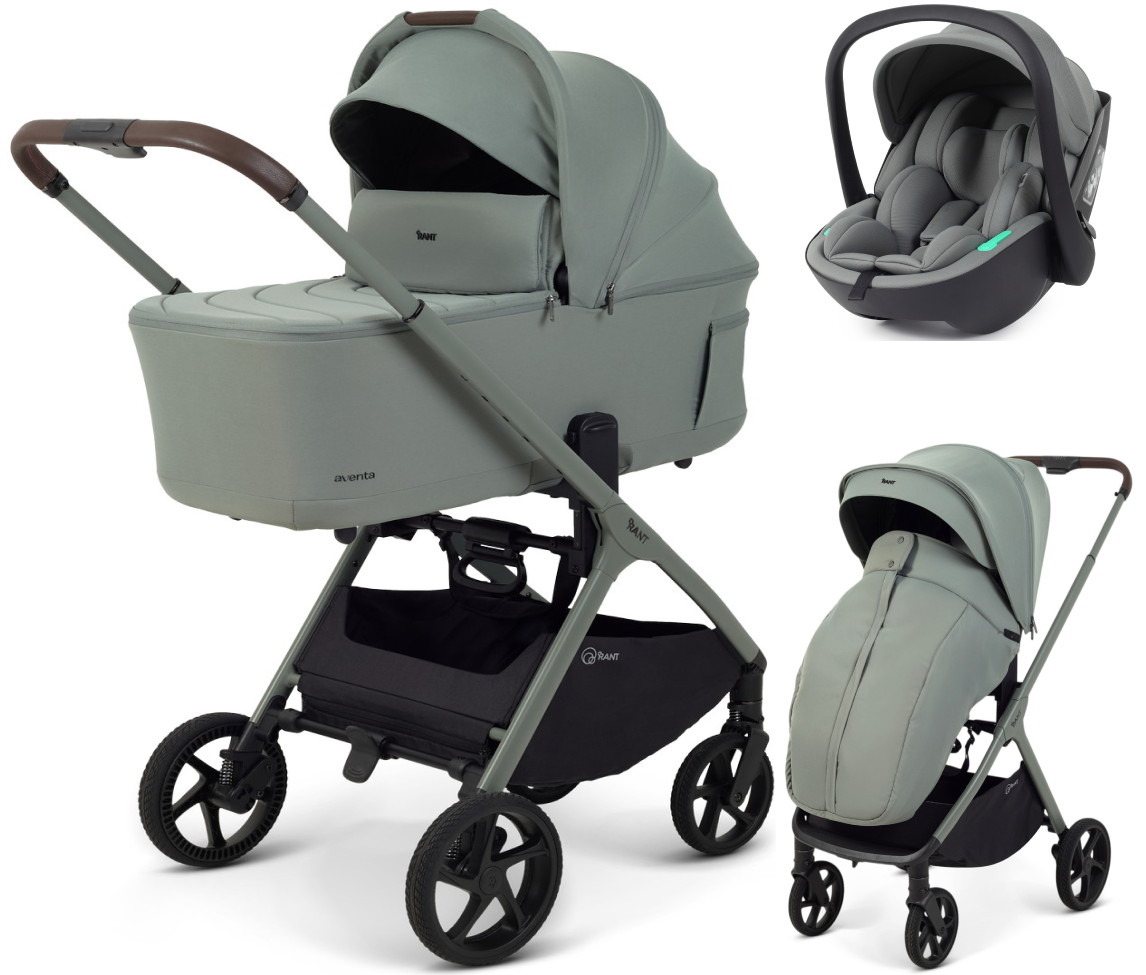 Детская коляска Rant Aventa 3 в 1 с автокреслом Miro Olive Olive