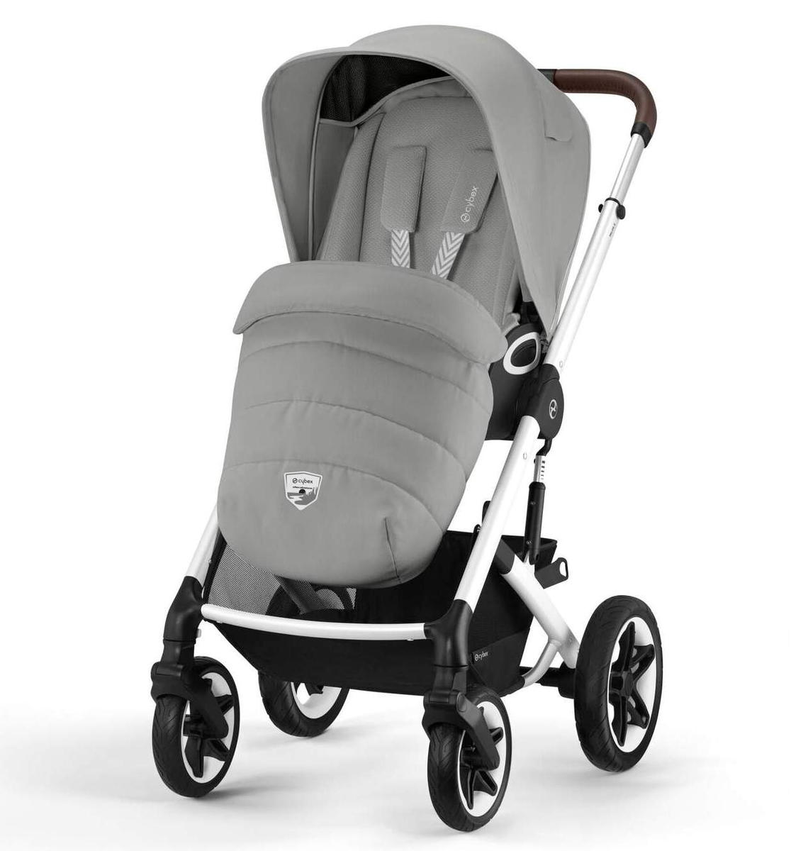 Прогулочная коляска Cybex Talos S Lux SLV Stone Grey с дождевиком