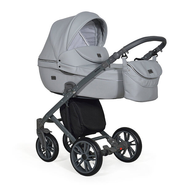 Детская коляска Indigo Marco City+ F 3 в 1 Mc 11 серая кожа