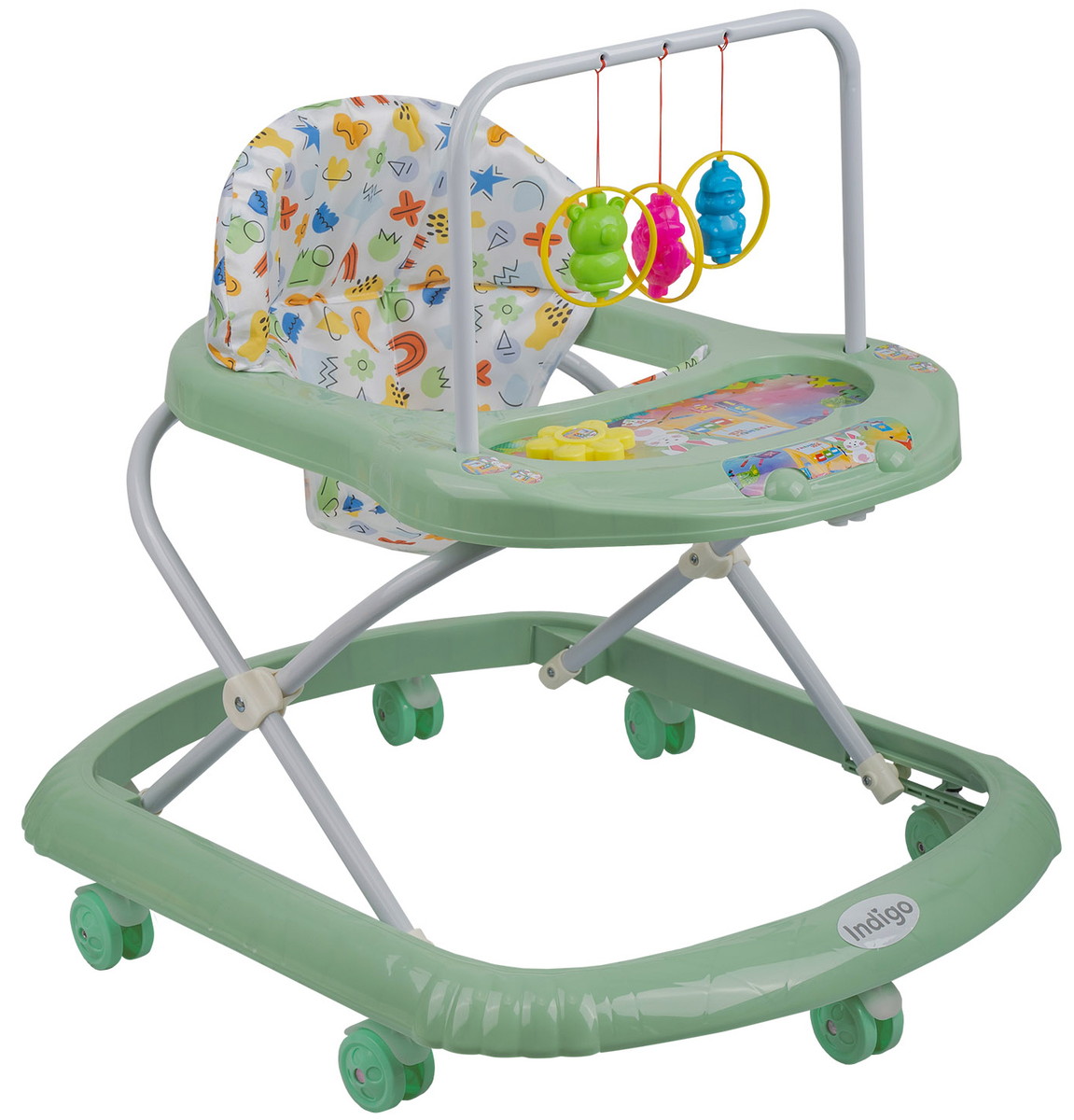 Детские ходунки Indigo Карусельки зеленый