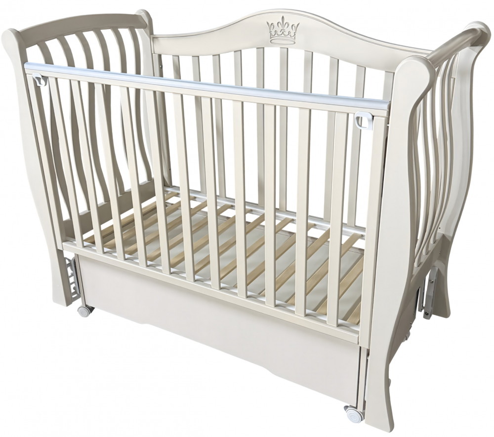 Детская кроватка Кедр Мэри 2 (маятник универсальный,колесо) кашемир
