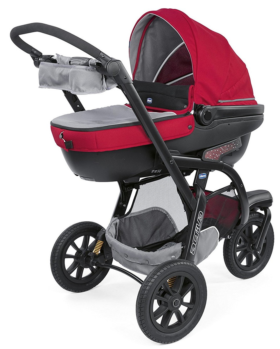 Детская коляска Chicco Trio Activ3 With Kit Car 3 в 1 Red Berry