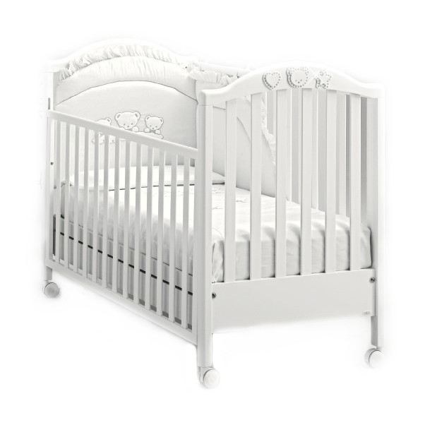 Детская кроватка Mibb Scintilla 125x65 см белый