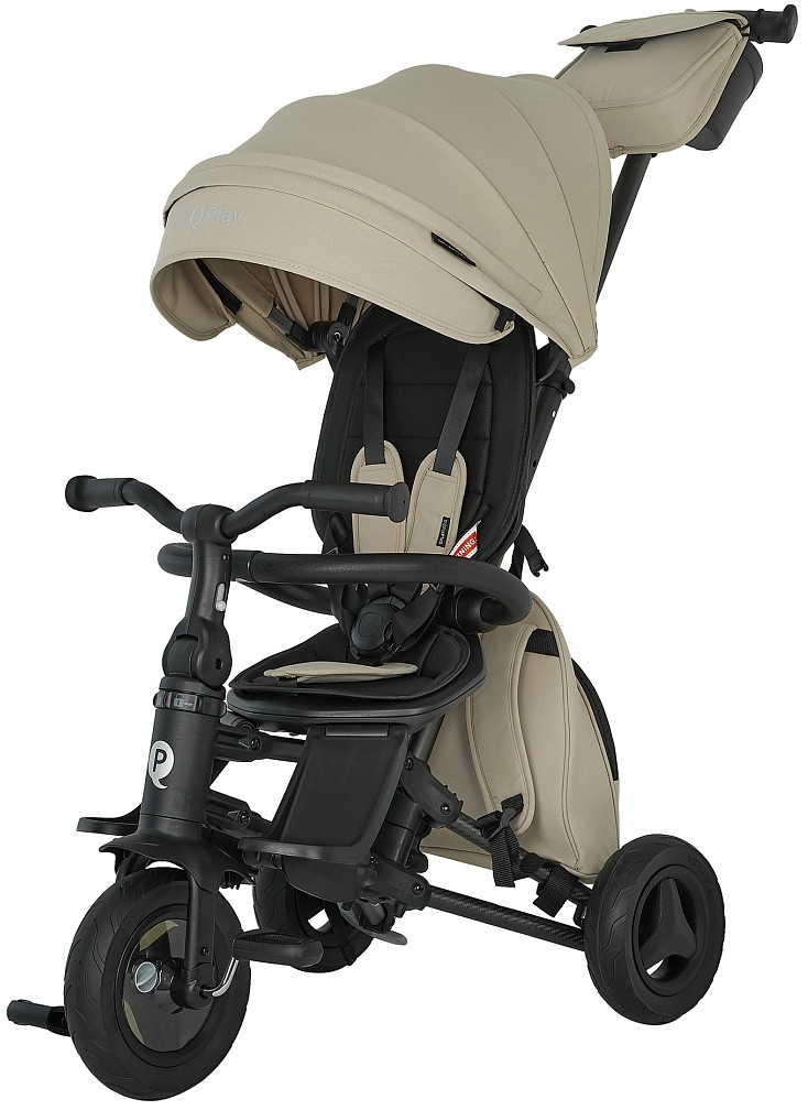 Велосипед трехколесный QPlay Nova Plus Carbon Fiber Beige/Бежевый