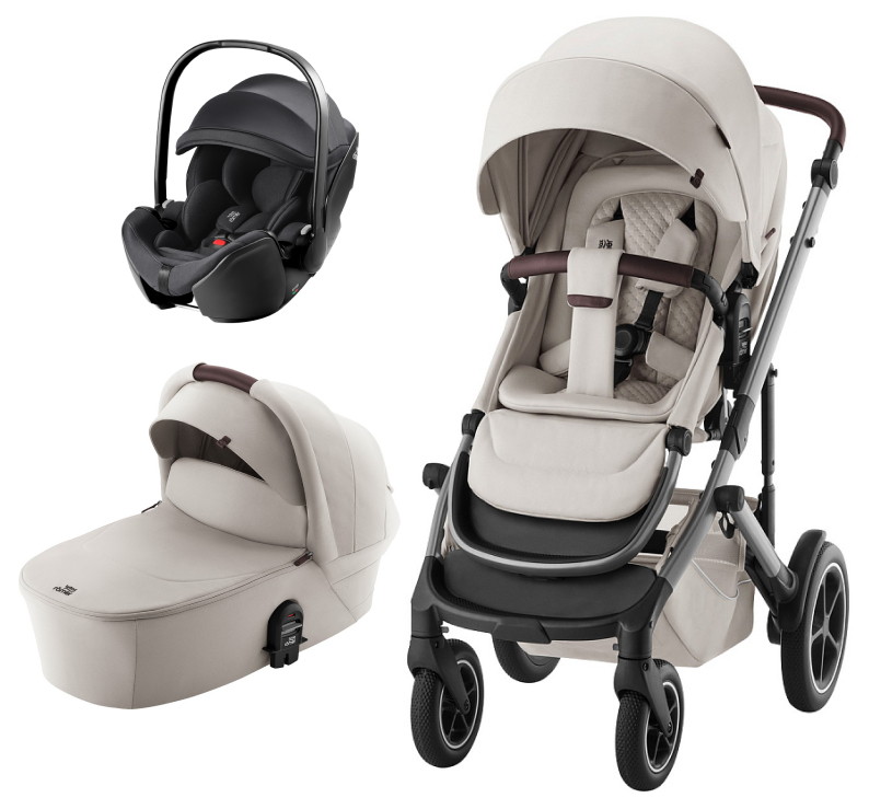 Коляска 3 в 1 Britax Roemer Smile 5Z LUX + автокресло Baby-Safe PRO Classic Deep Black Soft Taupe