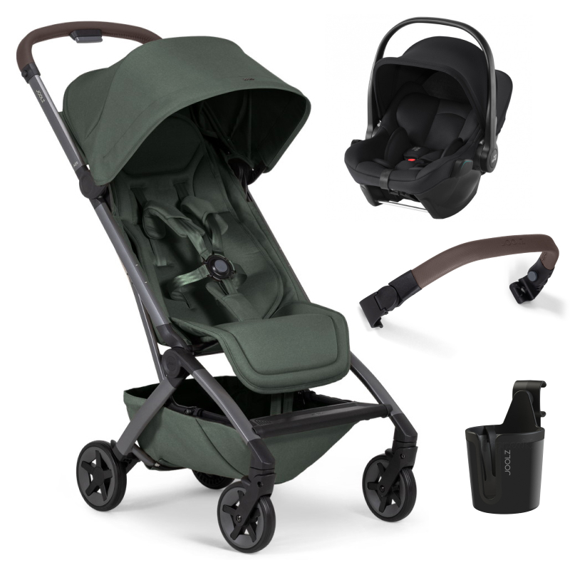 Прогулочная коляска Joolz Aer 2 SE и автокресло Baby-Safe Core Space Black Forest green