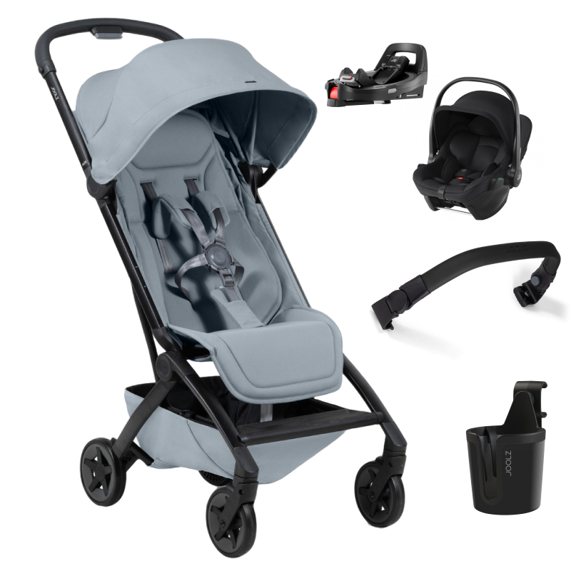 Прогулочная коляска Joolz Aer 2 SE и автокресло Baby-Safe Core Space Black и база Vario Base 5Z Pebble Grey