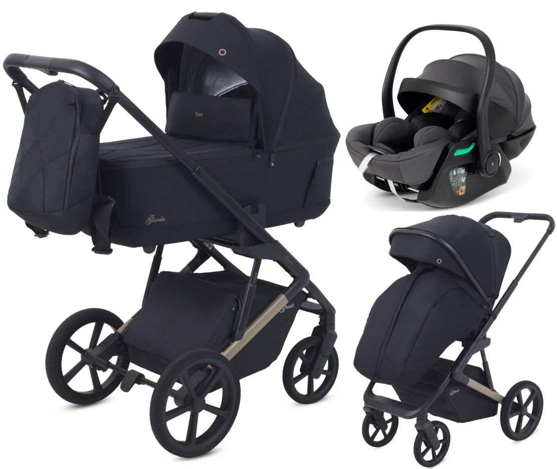 Детская коляска Rant Garda 3 в 1 с автокреслом Perla Graphite Black
