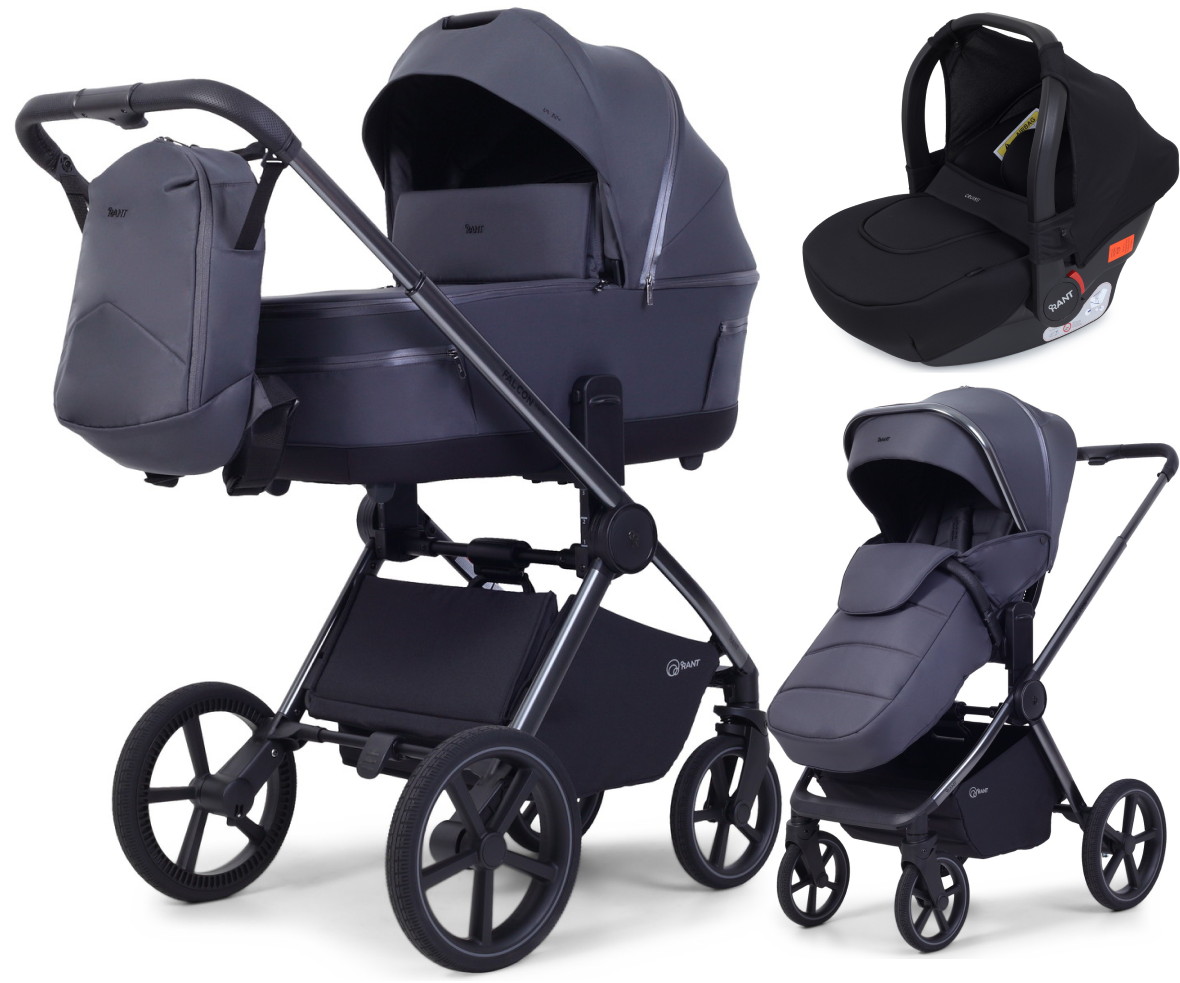 Детская коляска Rant Falcon Soft Therm 3 в 1 с автокреслом Cruise Black Graphite