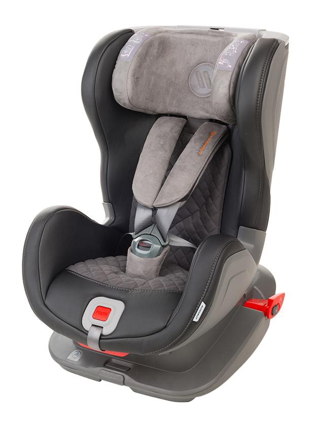 Автокресло Avionaut Glider Royal Isofix Черный/Серый кожа