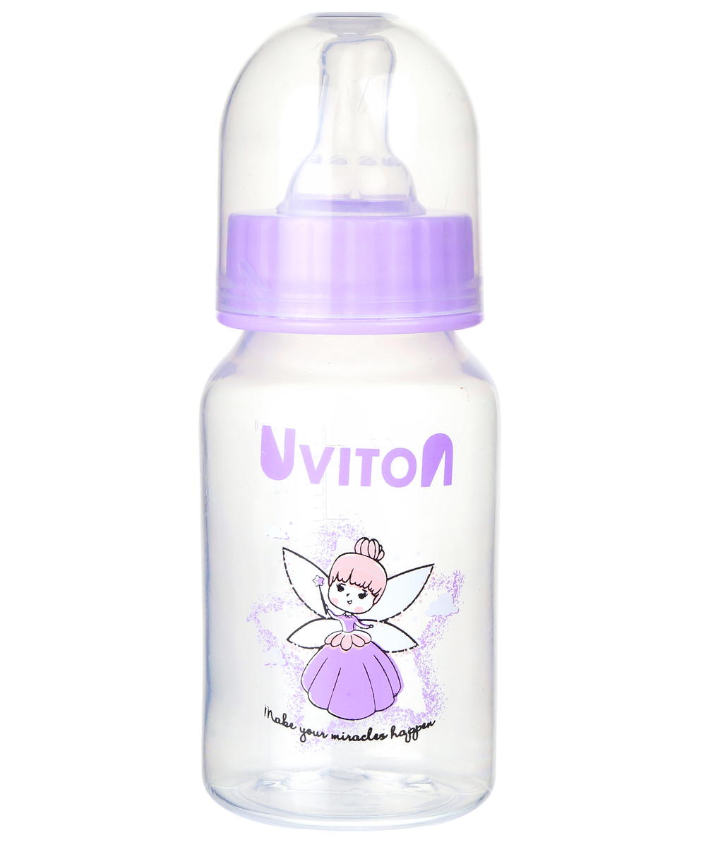 Бутылочка Uviton стандартное горлышко 125 мл 0114 фиолетовый