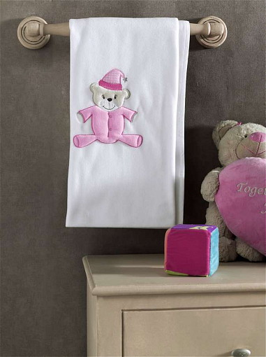 Детский плед флисовый Kidboo Teddy Boo 80х120 см pink