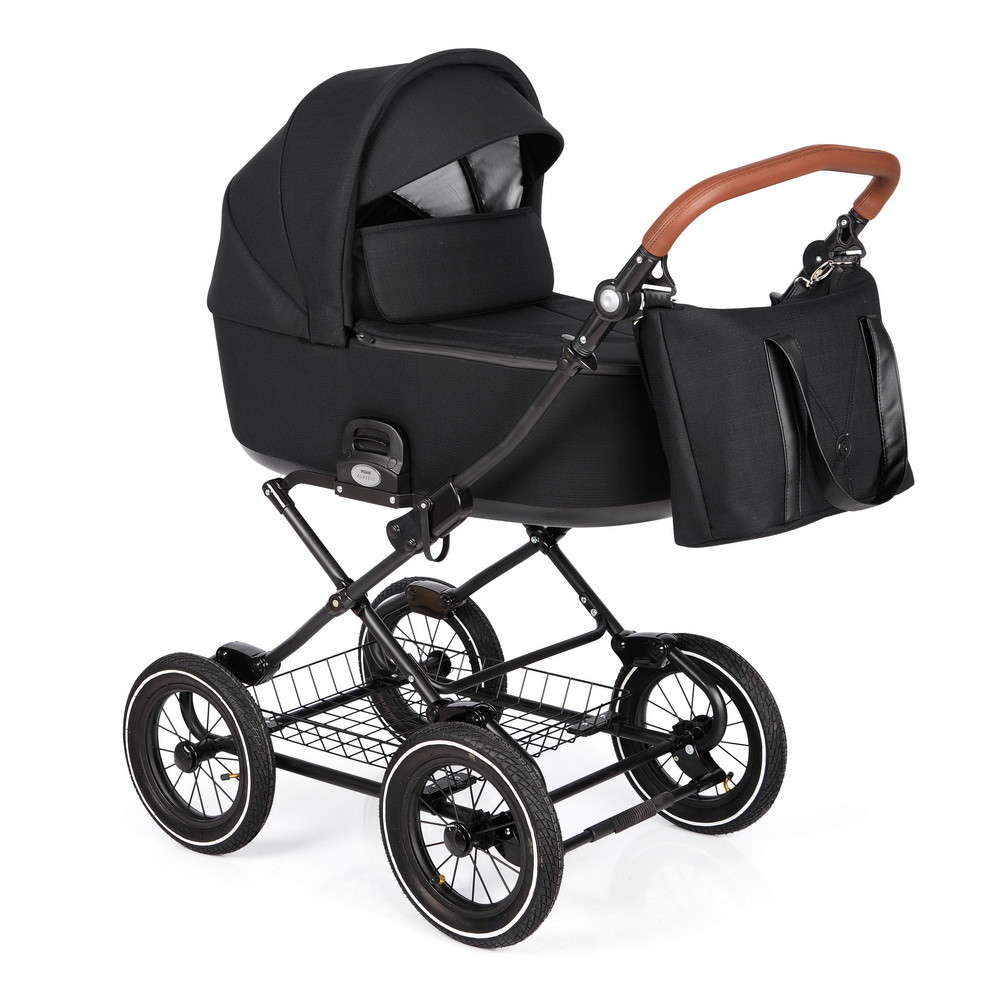 Детская коляска люлька Roan Bass Next Classic d12 1 в 1 RCL043/1 Black