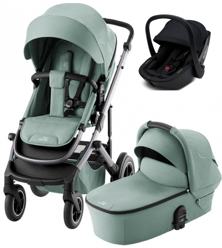 Коляска 3 в 1 Britax Roemer Smile 5Z и автокресло Osann Cuddle Carbon Jade Green