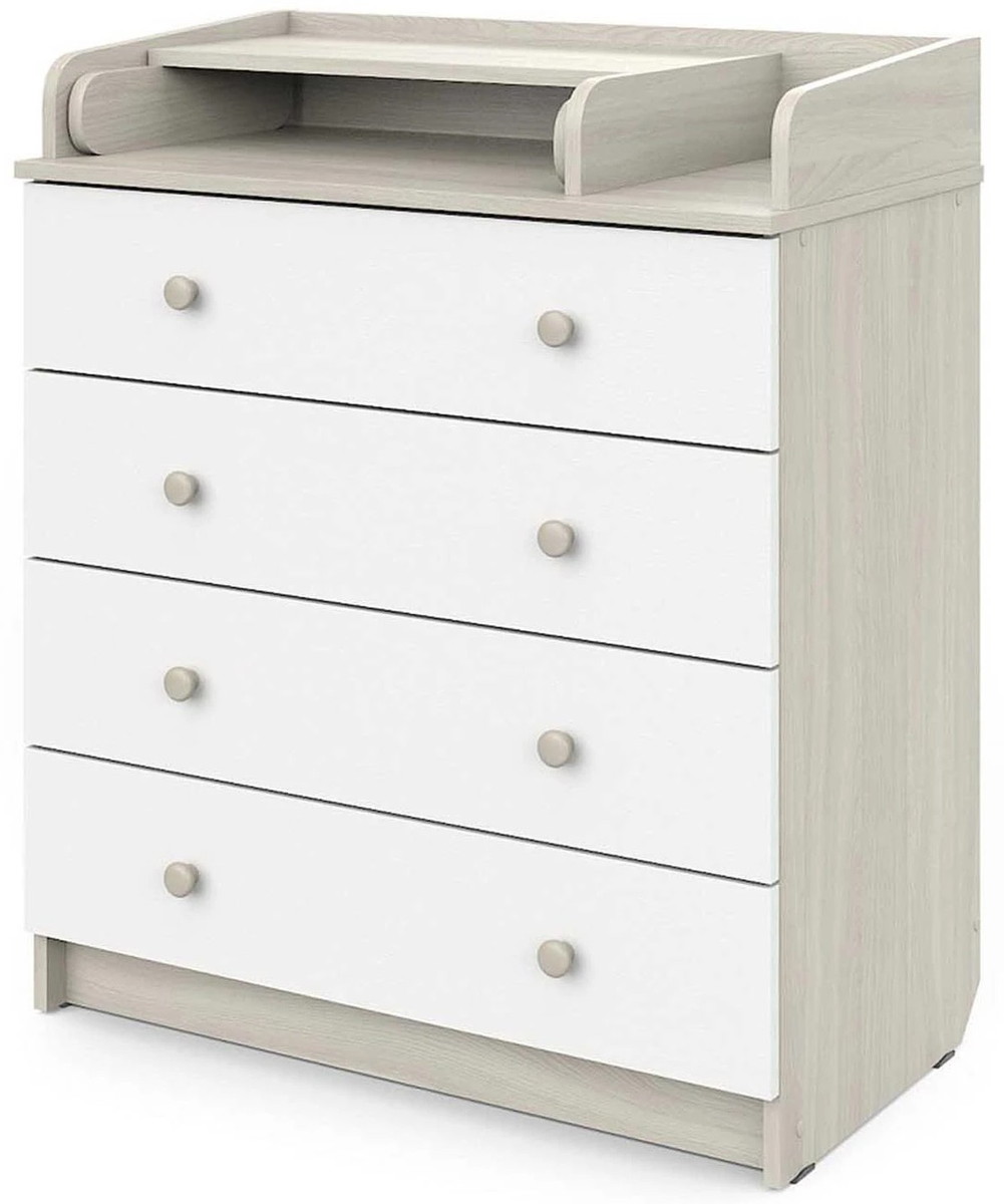 Детский пеленальный комод Атон М Сириус-2 804 ЛДСП шимо светлый-белый