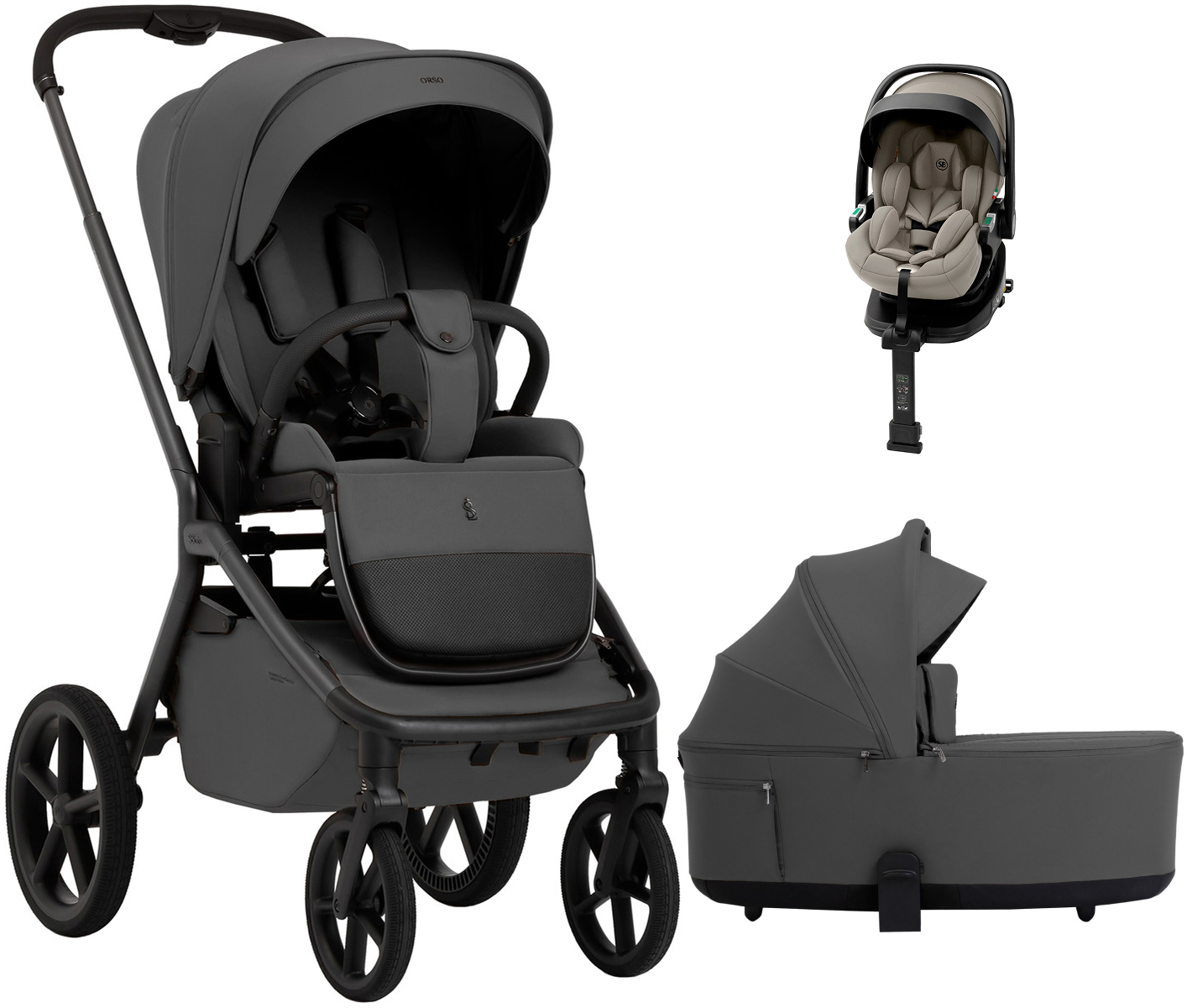 Коляска 3 в 1 Sweet Baby SBL Orso + автокресло Premier Plus Begie Dark Grey