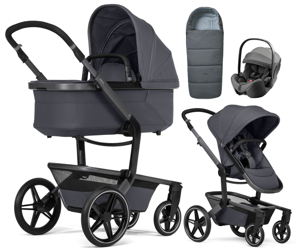 Детская коляска 3 в 1 Joolz Day 5 и автокресло Britax Roemer Baby-Safe Pro Style Mineral Grey + конверт в подарок Stone grey