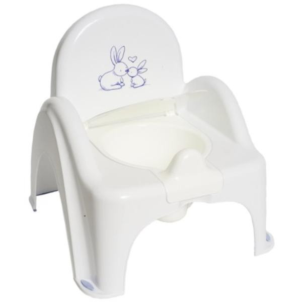 Детский горшок-стульчик Tega Baby Little Bunnies (Кролики) антискользящий белый