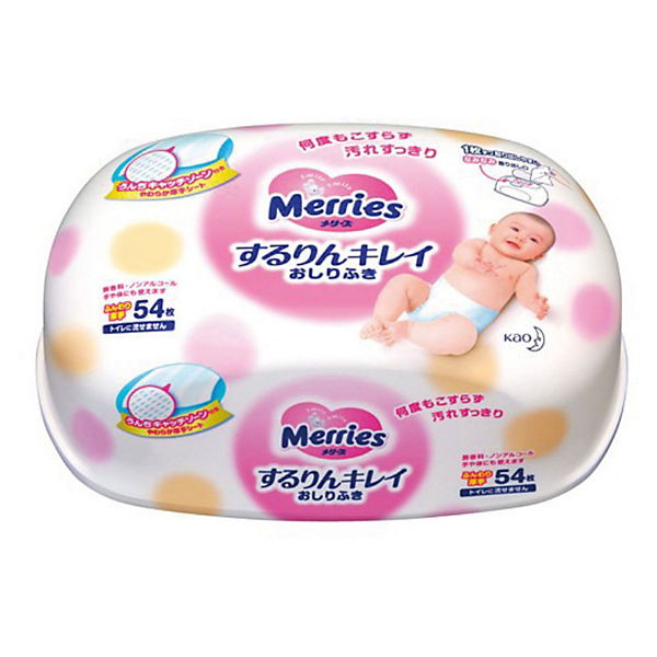 Детские влажные салфетки Merries 54 шт. контейнер