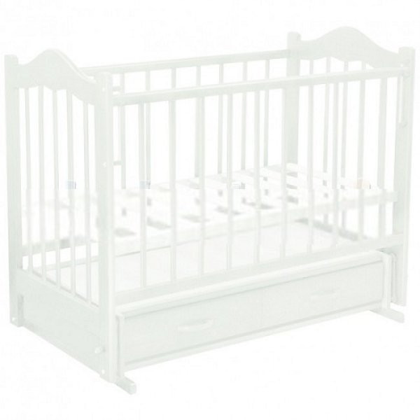 Детская кроватка Ведрусс Кира 4 (маятник поперечный) 120x60 см белый
