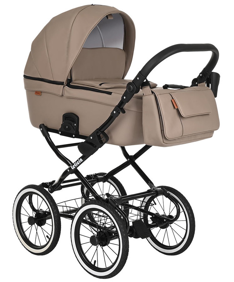 Детская коляска люлька Pituso Leticia Classic Кожа 14d 1 в 1 406 Кожа Cappuccino