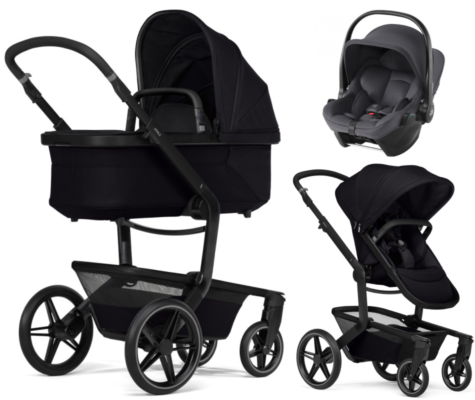 Детская коляска 3 в 1 Joolz Day 5 и автокресло Baby-Safe Core Midnight Grey Space Black