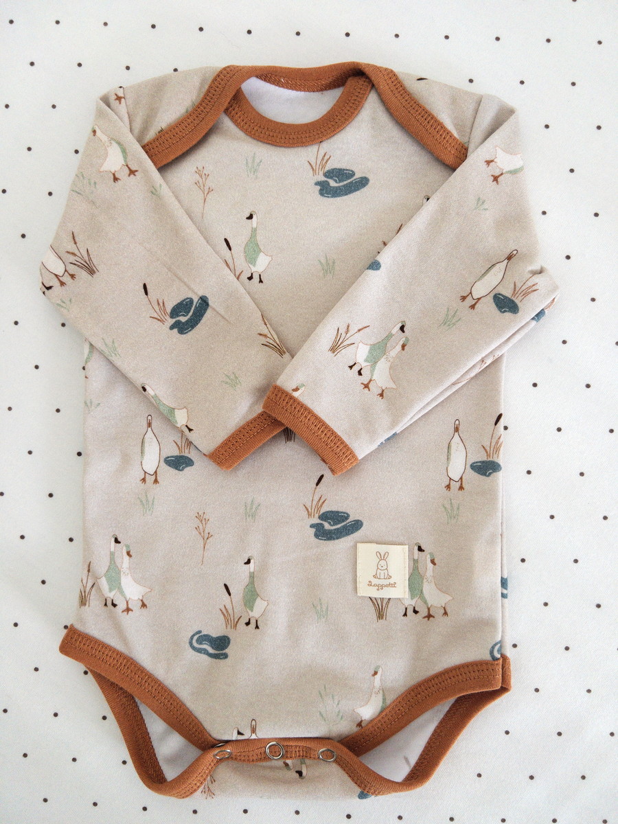 Боди Lappetti Утки с длинным рукавом Б11 ЧЗ Б11/4 Миндаль, р.62 62