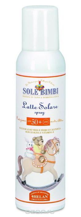 Солнцезащитное молочко-спрей Helan Sole Bimbi с высоким фактором защиты SPF 50+ 125 мл.