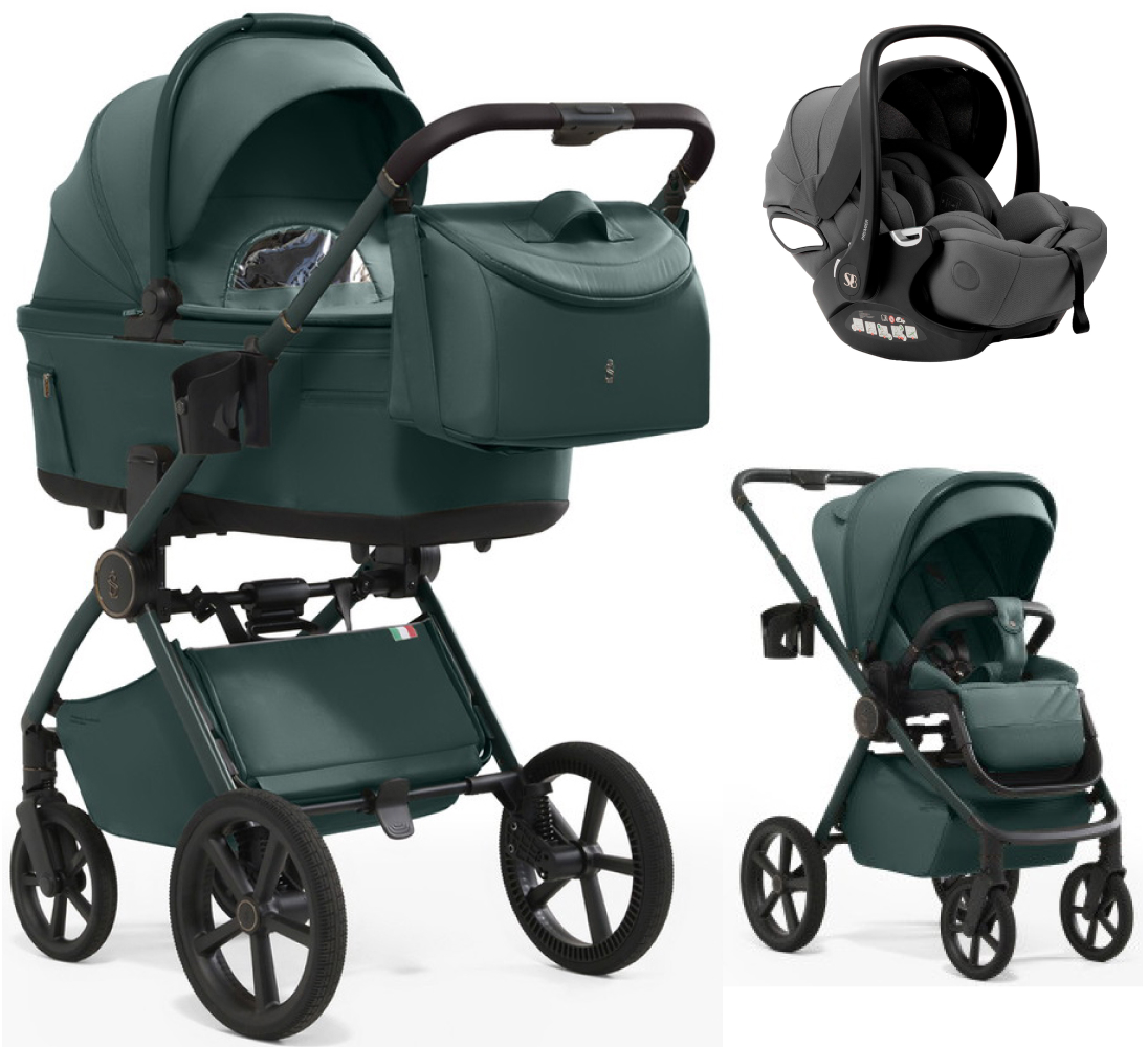 Коляска 3 в 1 Sweet Baby SBL Terra и автокресло Premier Grey Emerald