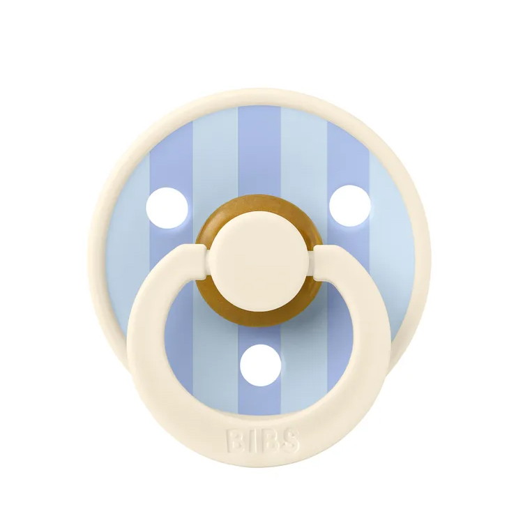Пустышка латексная Bibs Studio Colour - Block, 0+ 10022304 Ivory Dusty Blue