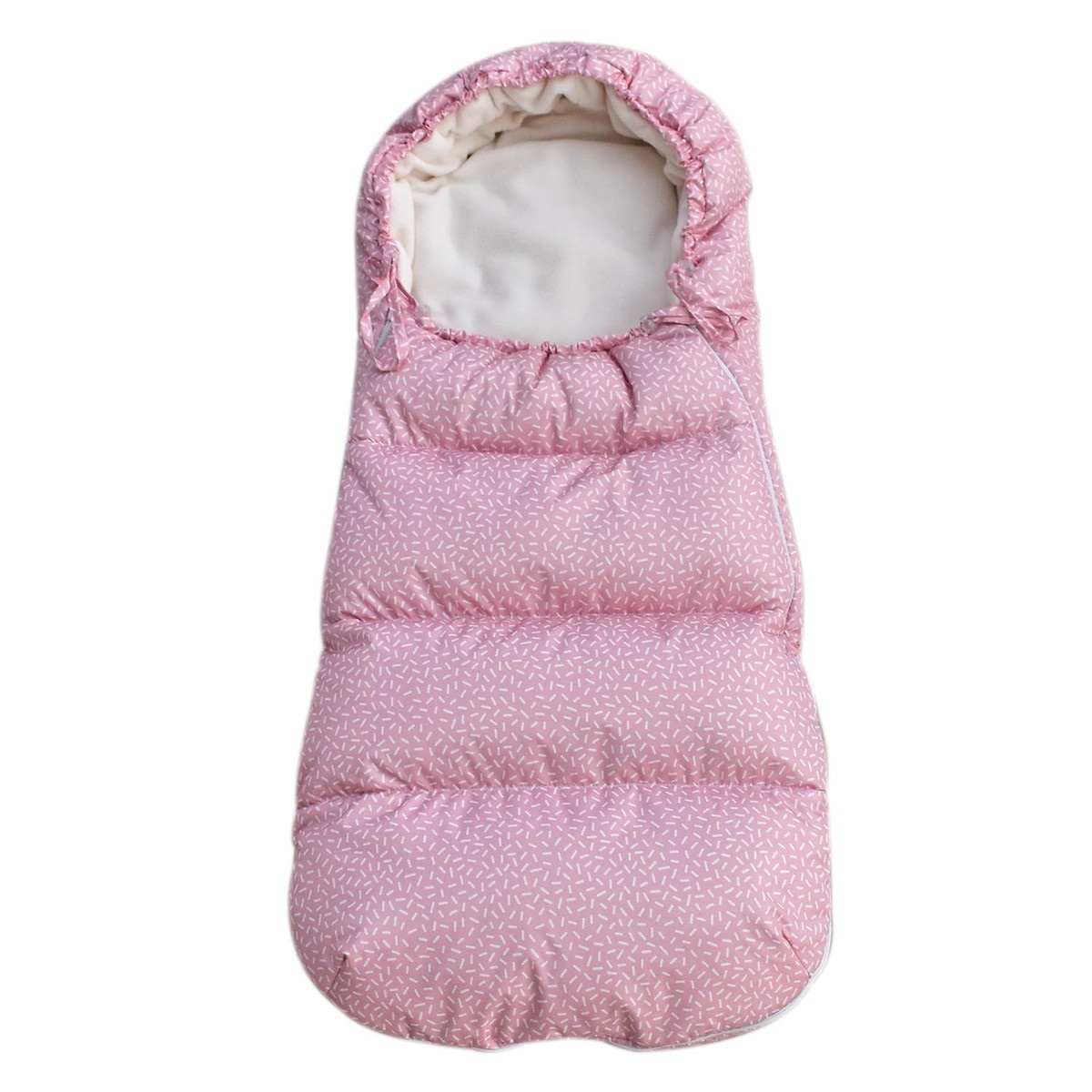 Конверт прогулочный Alis с прорезями для автокресла 90х45 розовый