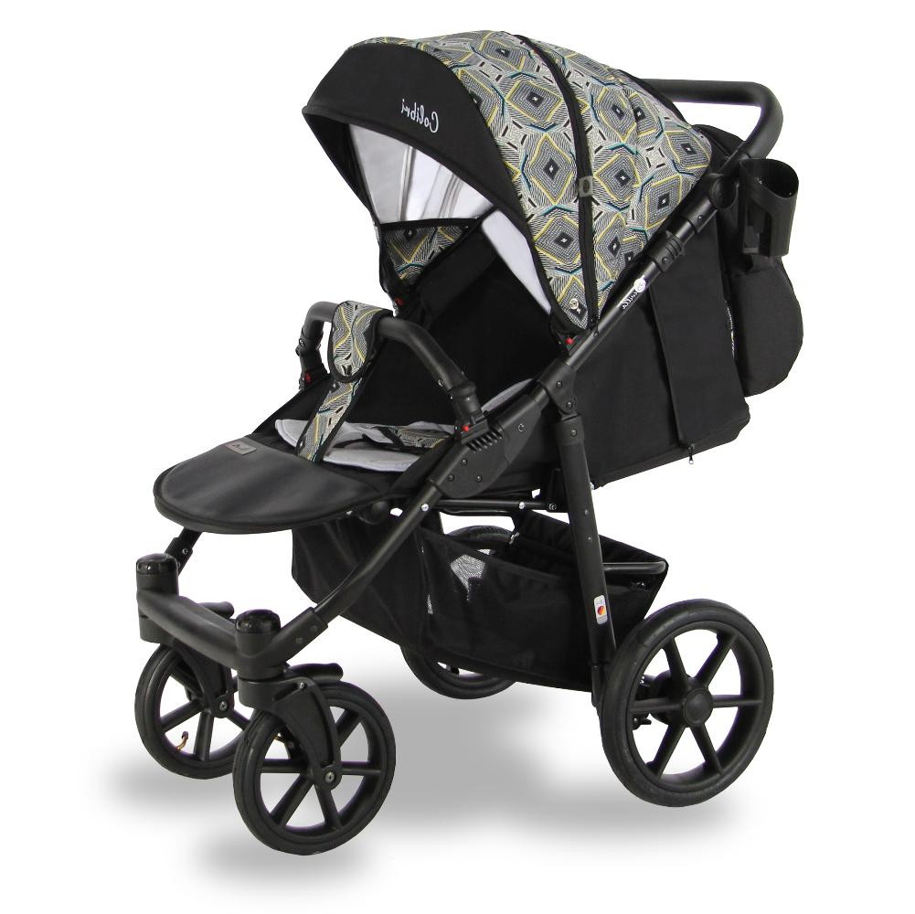 Детская прогулочная коляска Sevillababy Colibri CLB-05 черный-принт абстракция