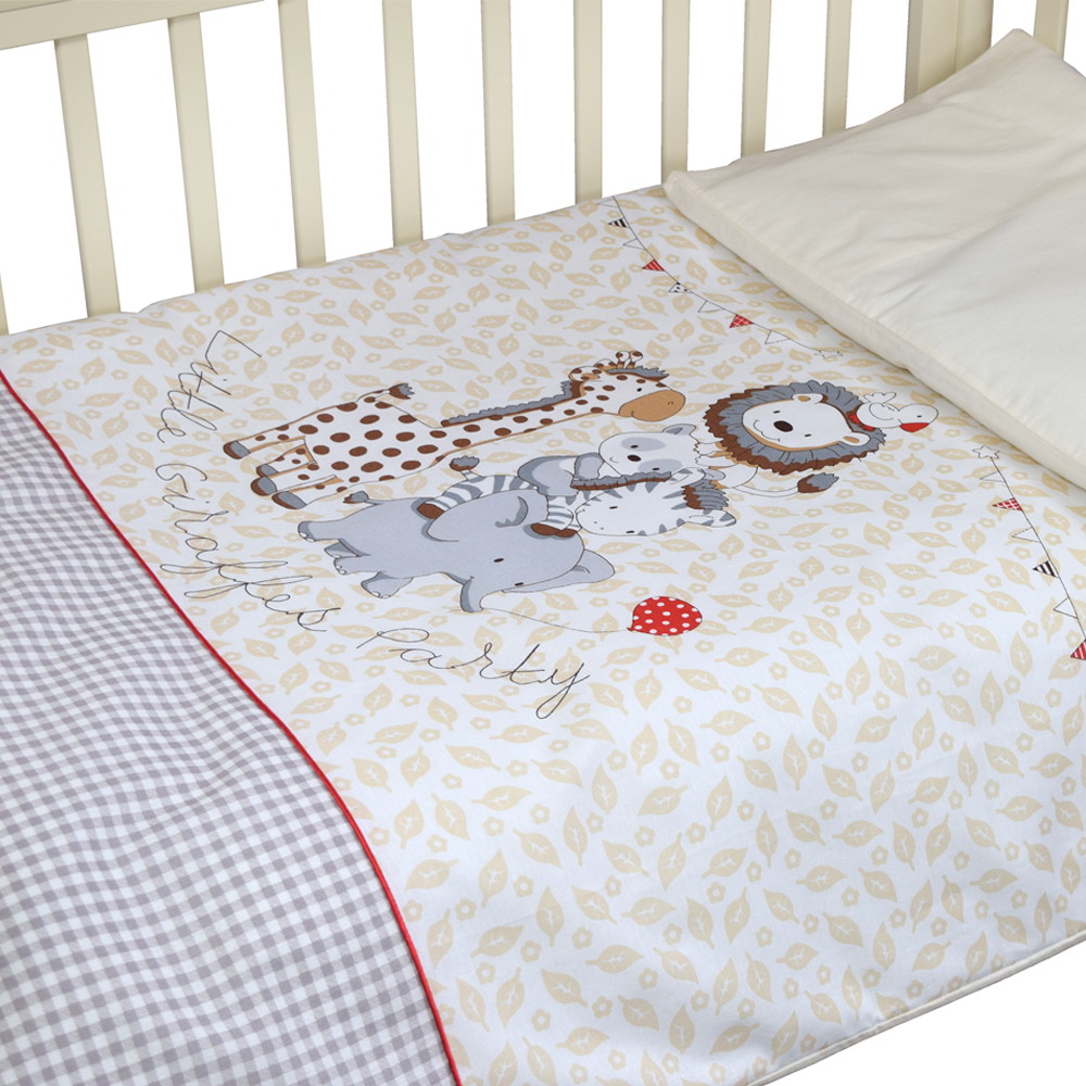 Комплект детского постельного белья L`Abeille Вечеринка маленького жирафа 3 предмета
