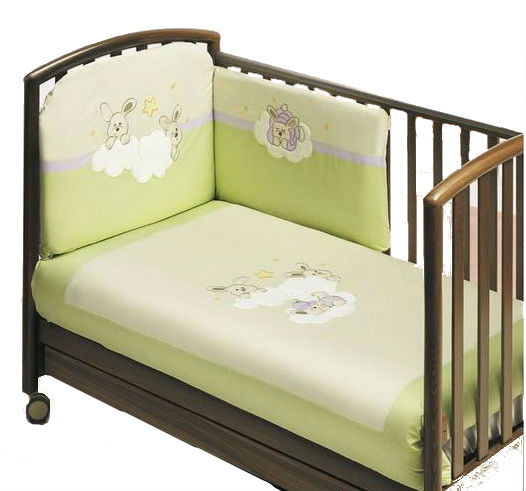 Комплект в кроватку Feretti Rabbit 6 предметов зеленый