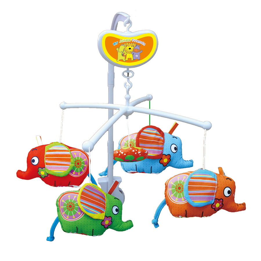 Музыкальный мобиль Biba Toys Слоники 56х34.5х29 см BM118
